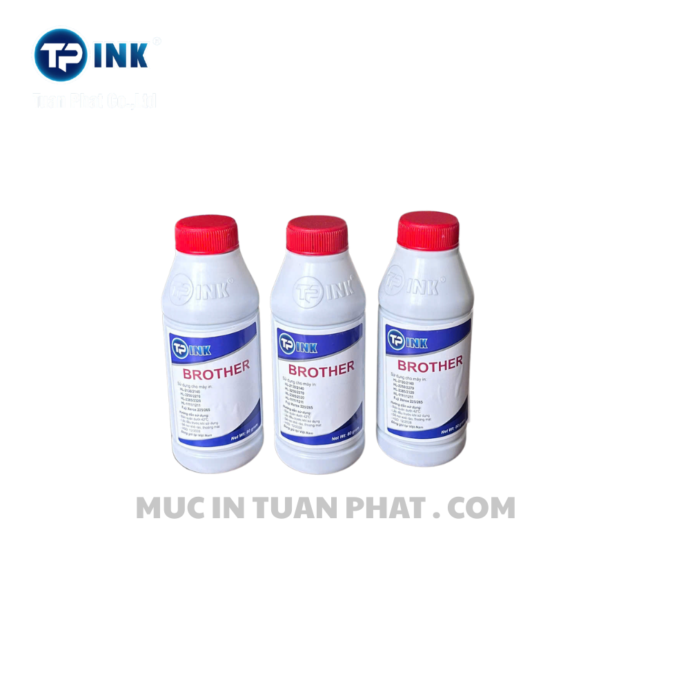Mực đổ TP-ink dùng cho máy in laser Brother – Chai 140g Dùng cho máy in Brother HL-2240, HL-2250dn, HL-L2321D, HL-L2361DN