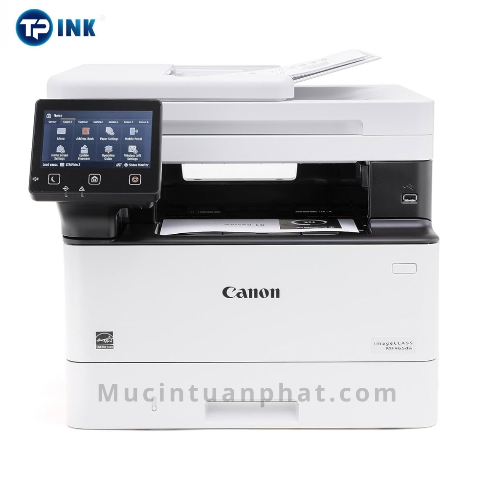 Máy in laser đen trắng đa năng Canon MF465dw (In đảo mặt| Copy | Scan| ADF| Fax| A4| A5 USB| LAN| WIFI)